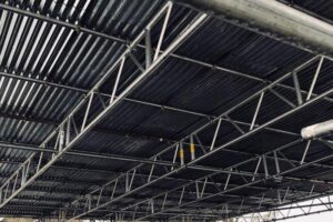 Inside View of Temporary Roofing System Installed for Protection