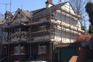 Scaffolding for Renovation Works on a Building